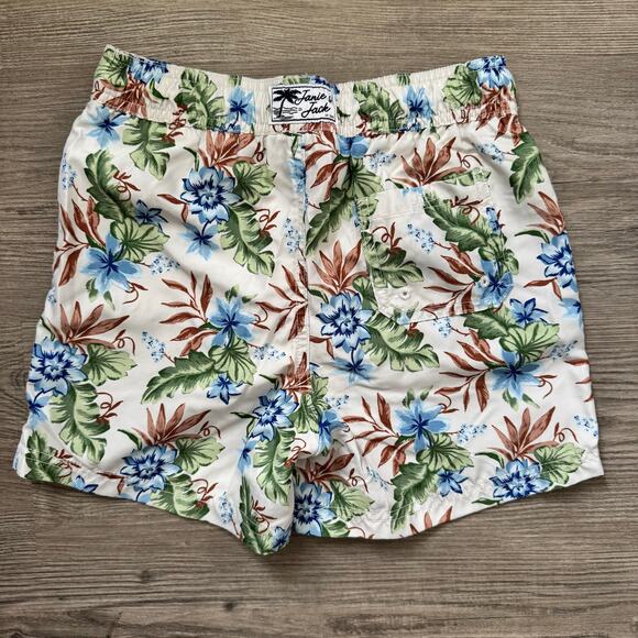 Janie & Jack Swim Trunks Boys Size 7 Hawaiian Tropical Built in Brief - Picture 5 of 12